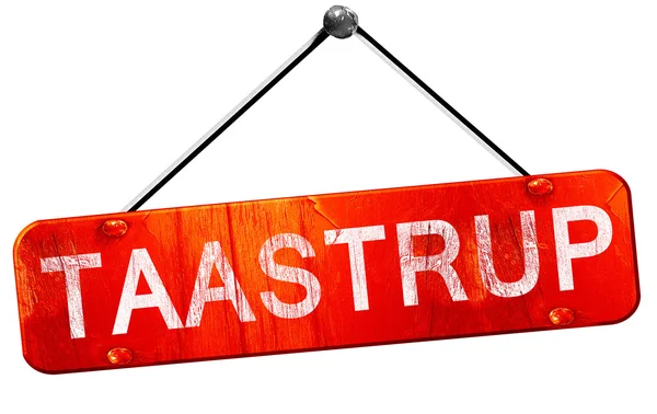 Taastrup, 3d render, işareti asılı kırmızı