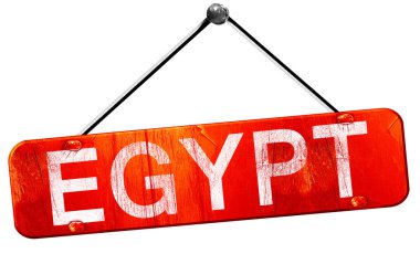 Mısır, 3d render, işareti asılı kırmızı