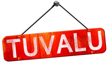 Tuvalu, 3d render, işareti asılı kırmızı