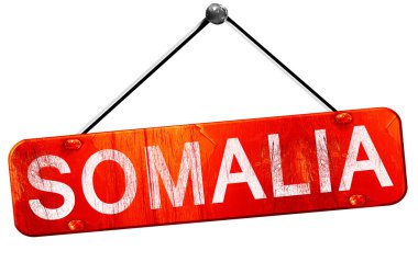 Somali, 3d render, işareti asılı kırmızı