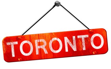 Toronto, 3d render, işareti asılı kırmızı