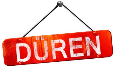 Duren, 3d render, işareti asılı kırmızı