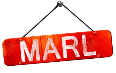 Kireçli, 3d render, işareti asılı kırmızı