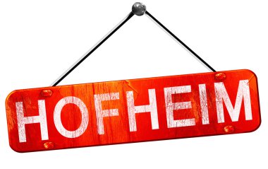Hofheim, 3d render, işareti asılı kırmızı