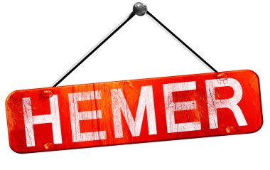 Tarihçi, 3d render, işareti asılı kırmızı