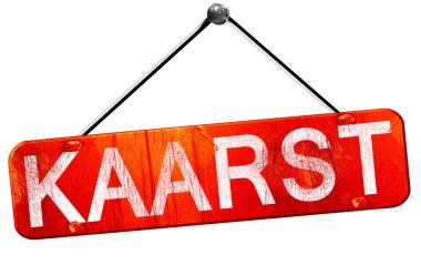 Kaarst, 3d render, işareti asılı kırmızı