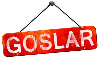 Goslar, 3d render, işareti asılı kırmızı