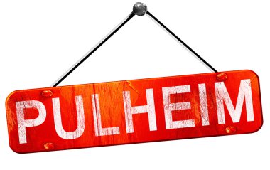 Pulheim, 3d render, işareti asılı kırmızı