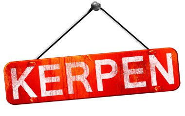 Kerpen, 3d render, işareti asılı kırmızı