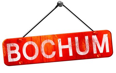 Bochum, 3d render, işareti asılı kırmızı