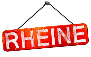 Rheine, 3d render, işareti asılı kırmızı