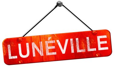 luneville, 3d render, işareti asılı kırmızı