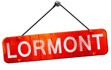 Lormont, 3d render, işareti asılı kırmızı