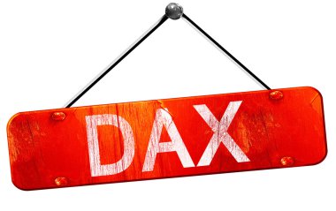 DAX, 3d render, işareti asılı kırmızı