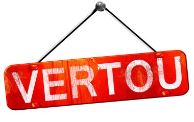 vertou, 3d render, işareti asılı kırmızı