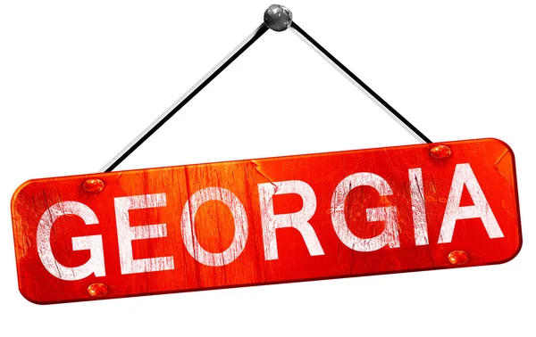 Grúzia, 3d-leképezést, jelzőtáblától piros — Stock Fotó