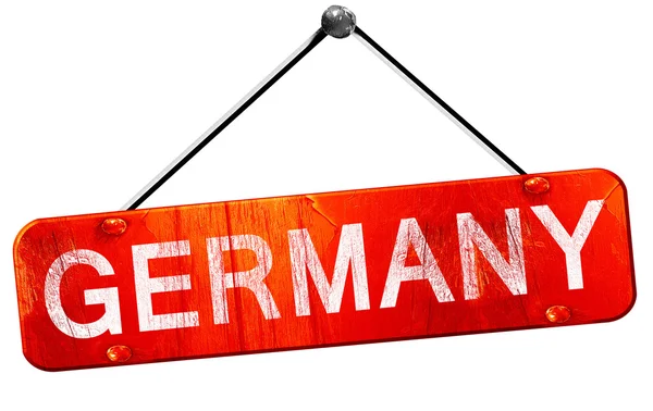 Німеччина, 3d-рендерінг, червоний підвісний знак — стокове фото