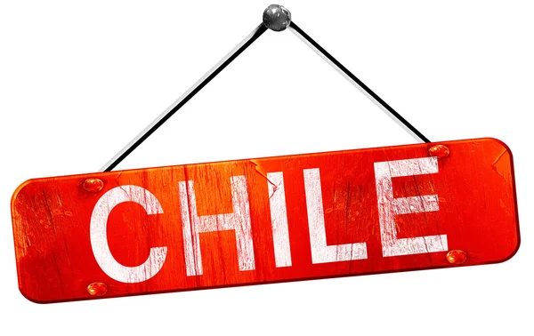 Chili, 3D-rendering, een rode opknoping sign — Stockfoto