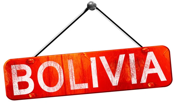 Bolivya, 3d render, işareti asılı kırmızı