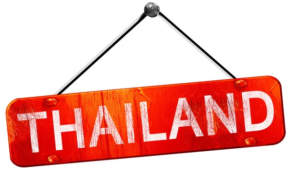 Thailand, 3D-Darstellung, ein rotes Hängeschild — Stockfoto