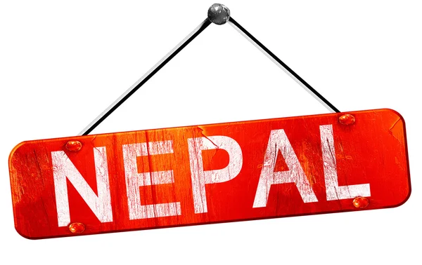 Nepal, 3d render, işareti asılı kırmızı