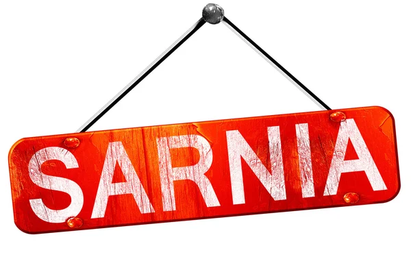 Sarnia, 3d render, işareti asılı kırmızı