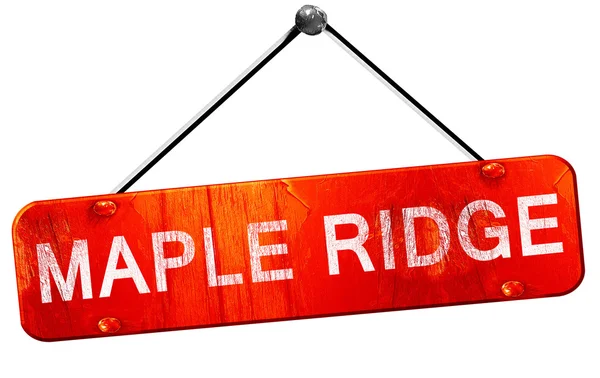 Maple ridge, 3d render, işareti asılı kırmızı