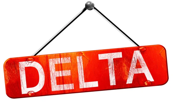 Delta, 3d render, işareti asılı kırmızı