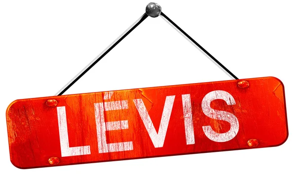 Levis, 3d render, işareti asılı kırmızı