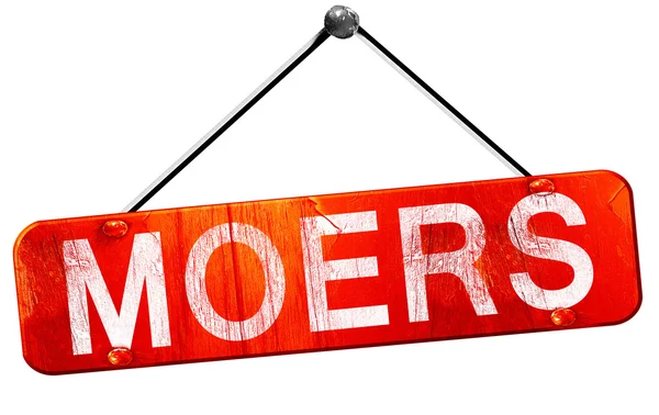 Moers, 3d render, işareti asılı kırmızı