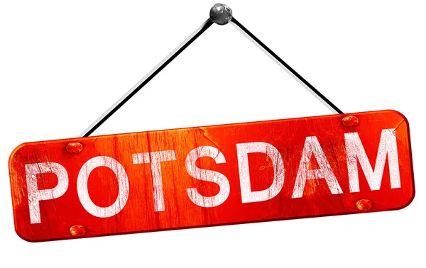 Potsdam, 3d render, işareti asılı kırmızı