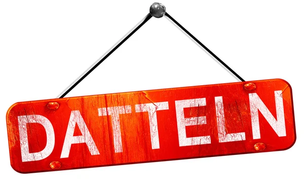 Datteln, 3d render, işareti asılı kırmızı