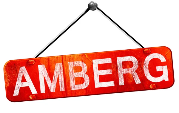 Amberg, 3d render, işareti asılı kırmızı