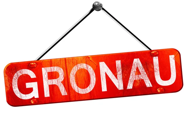 Gronau, 3d render, işareti asılı kırmızı