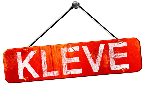 Kleve, 3d render, işareti asılı kırmızı