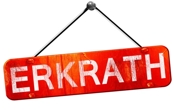 Erkrath, 3d render, işareti asılı kırmızı