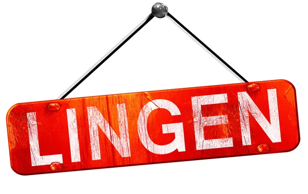 Lingen, 3d render, işareti asılı kırmızı