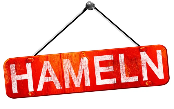 Hameln, 3d render, işareti asılı kırmızı