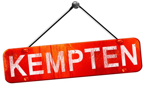 Kempten, 3d render, işareti asılı kırmızı