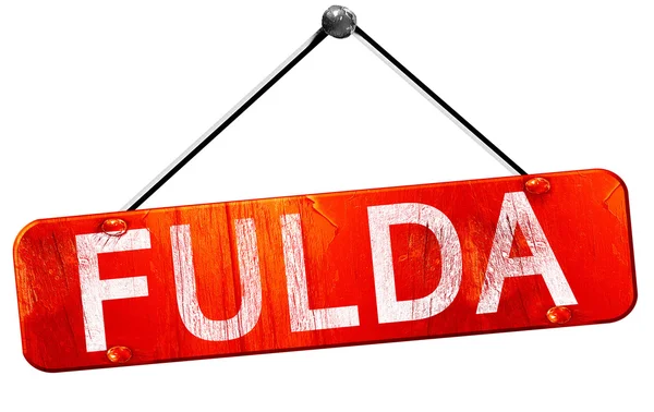 Fulda, 3d render, işareti asılı kırmızı