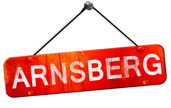 Arnsberg, 3d render, işareti asılı kırmızı