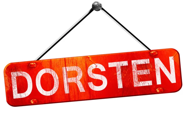Dorsten, 3d render, işareti asılı kırmızı