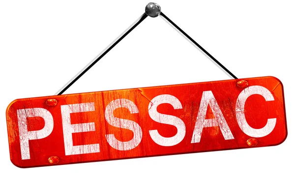 Pessac, 3d render, işareti asılı kırmızı