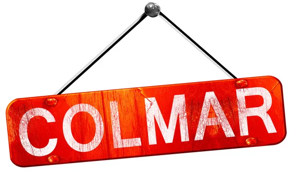 Colmar, 3d render, işareti asılı kırmızı