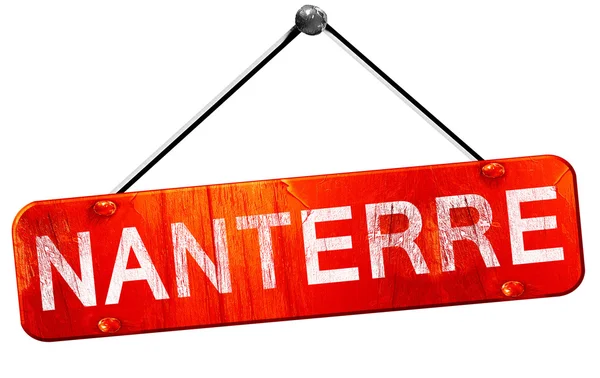 Nanterre, 3d render, işareti asılı kırmızı