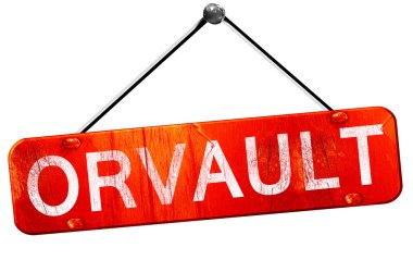 Orvault, 3d render, işareti asılı kırmızı