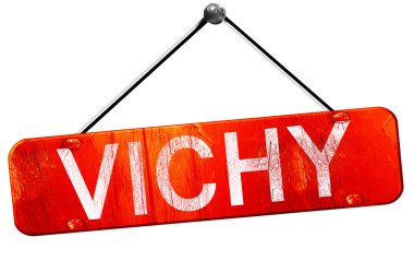 Vichy, 3d render, işareti asılı kırmızı
