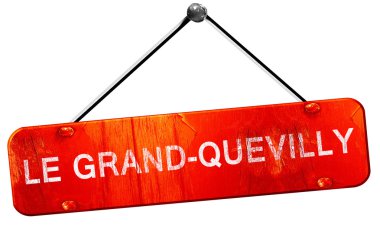 Le grand-quevilly, 3d render, işareti asılı kırmızı