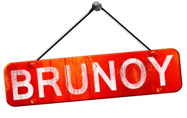 brunoy, 3d render, işareti asılı kırmızı