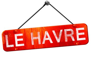 le havre, 3d render, kırmızı asılı işareti